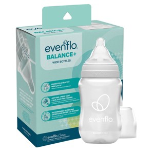 Evenflo Balance Wide-Neck Anti-Colic Baby Bottles - 9oz/2pk - 1 of 2
