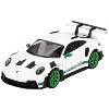 Porsche 911 (992) GT3 RS White with Green "Tribute to Carrera RS Package" Limited Edition 1/64 Diecast Model Car by Mini GT - 2 of 4