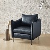 Georges Modern Vegan Leather Armchair with Unique Arms|ARTFUL LIVING DESIGNS - 2 of 4