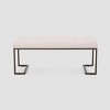Galileo Modern Bench Beige: Christopher Knight Home, Upholstered Entryway Seating, Button-Tufted - 2 of 4
