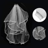 Unique Bargains Wedding Veil Natural White 1 Pc - 3 of 4