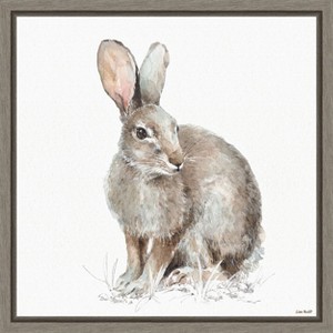 Amanti Art Forest Friends VIII (Rabbit) by Lisa Audit Canvas Wall Art Print Framed 16-in. x 16-in. in Sylvie Graywash - 1 of 4