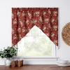 Ellis Bella Rose Stylish Medium Scale Printed Floral Pattern 1.5" Rod Pocket Tailored Swag 56"x36" Red - 2 of 4