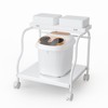 Karl Home Black Portable Foot Bath Pedicure Trolley Cart with Foldable Board - 2 of 4