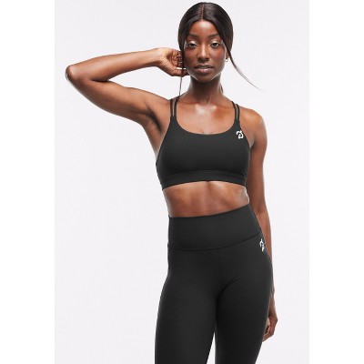 Peloton Women's Cadent Strappy Elevate Bra, Black, M