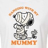 Women's - Peanuts - Snoopy and Woodstock Hanging with My Mummy Cropped Graphic T-Shirt - 2 of 4