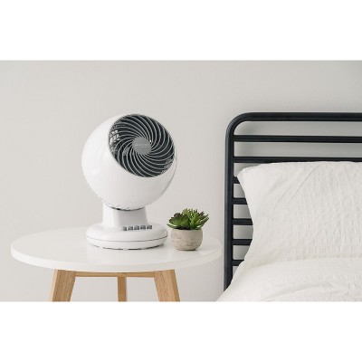 Compact White ABS Oscillating Pedestal Fan with Three Speeds