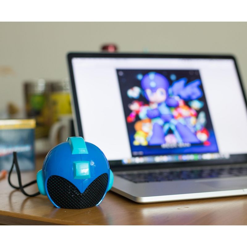 Toynk Rockman Mega Man Helmet Themed USB Powered Wired Multimedia Portable Speaker, 4 of 8