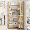 Garvee Corner Bookshelf Industrial Corner Bookcase, l Shaped Bookshelf  5 Tier/7 Tier Corner Shelf with Beaded Design and Adjustable Feet - 4 of 4