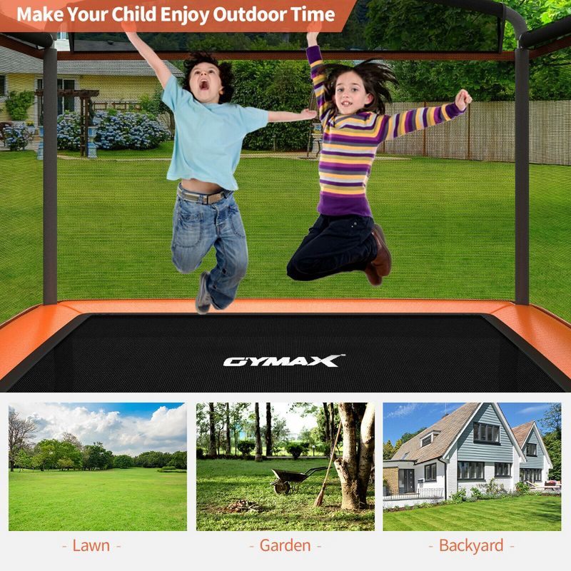 Costway 6FT Kids Recreational Trampoline W/Swing Safety Enclosure Indoor/Outdoor, 5 of 11