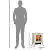 SEVOBAL Fireplace Insert Heater Mantel 3D Flame Fireplace Stove Bottom Air Outlet Fire Place Panoramic Fire Place Heater, Beige, 15.6"*10.6"*17.3" - 3 of 4