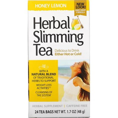 21st Century, Herbal Slimming Tea, Honey Lemon, Caffeine Free, 24 Tea Bags, 1.7 oz (48 g)