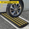 Rubber Curb Ramps, Rubber Threshold Ramp, Doorway Rubber Ramp 44000 Capacity Curbside Bridge Ramp for Car, Truck, Bike, Motorcycle, Wheelchair - 4 of 4