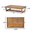 Christopher Knight Home Emma Outdoor Acacia Wood 4 Seater Chat Set with Cushion - 3 of 4