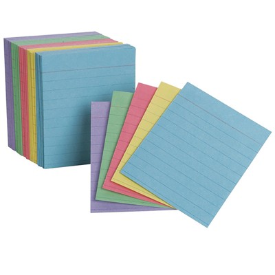 Oxford Mini Index Cards, 3" x 2.5", Ruled, Assorted Colors, 200 Per Pack (Pack of 6)
