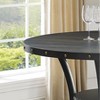 NicBex Dining Room Table for 4 Morden 48" Round Dining Table Counter Height Table with Shelf and Brass Nail for Kitchen, Espresso - 3 of 4