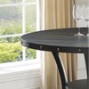 NicBex Dining Room Table for 4 Morden 48" Round Dining Table Counter Height Table with Shelf and Brass Nail for Kitchen, Espresso - image 3 of 4