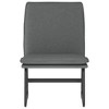 vidaXL Lounge Chair - Dark Gray Fabric Upholstered, Comfortable Sloping Back Seat, Robust Metal, Plywood Frame, Anti-Slip Legs - 3 of 4
