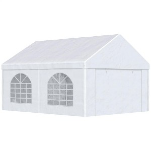 Resenkos Canopy, Outdoor Canopy Tent,13' x 16.5' Heavy Duty Party Tent & Carport with Removable Sidewalls and Double Doors, White - 1 of 4