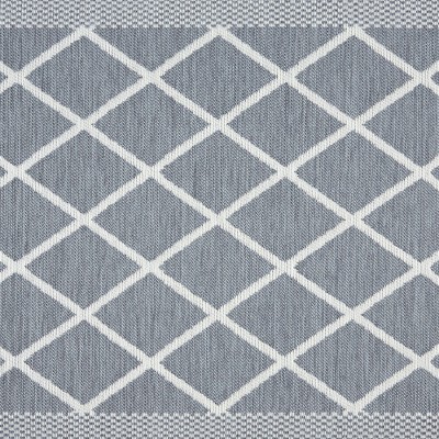 Miles Blue and White Polyester Anti-Fatigue Kitchen Mat