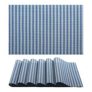 REGALWOVEN Placemats Set of 6 Woven Placemats for Dining Table Decor Indoor Washable Kitchen Table Mat Wipe Clean - 1 of 4