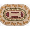 Earth Rugs Dog Bones Oval Jute Stair Tread – 20"x30" Hand-Stenciled Braided Patch, Rustic Pet-Friendly Decor - 2 of 3