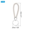 Unique Bargains Braided PU Leather Car Wallet Keychain with Stainless Steel Key Ring - 2 of 3