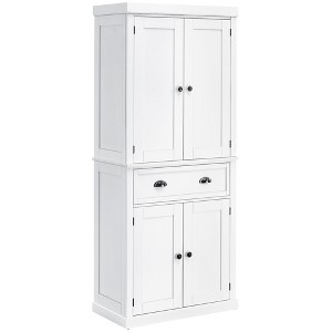 Dexmalle  72" White Freestanding Kitchen Pantry Cabinet with Adjustable Shelves - 1 of 4