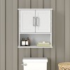 Emma and Oliver Wall Mounted Bathroom Medicine Cabinet Organizer with Adjustable In-Cabinet Shelf, Dual Magnetic Closure Doors, Bottom Open Display Shelf - 2 of 4
