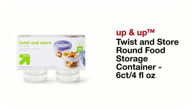 Twist and Store Round Food Storage Container - 6ct/4 fl oz - up &#38; up&#8482;, 2 of 5, play video