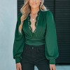 Women's Plunging Lace Long Sleeve Bodysuit - Cupshe - 2 of 4