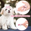 Unique Bargains Cute Dogs Cats Puppies Bows Pink Dog Hair Bows with Dots Pattern Grooming Barrette Clip Accessories 5 Pcs - 2 of 4
