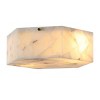 Iana 2 Light 14" Alabaster Semi-Flush Ceiling Light - FLU4116A - White/Brass - Safavieh - 2 of 4