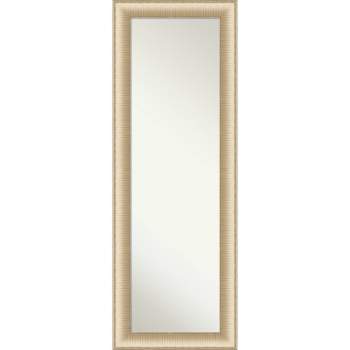 Amanti Art Elegant Brushed Honey Non-Beveled On the Door Mirror Full Length Mirror, Wall Mirror 52.75 in. x 18.75 in.