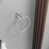 BWE 4-Piece Bath Hardware Set With Robe Hooks, Towel Ring, Toilet Paper Holder Modern - 3 of 4
