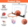 Mini Basketball Hoop for Door Wall, Durable Shockproof Backboard with Steel Rim, Perfect for Kids & Adults, Great for Indoor Fun and Dunking - 3 of 4
