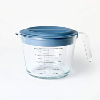 8 Cup Glass Measuring Cup with Lid - Figmint™