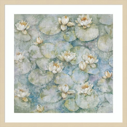 Amanti Art Water Lilies by Cheri Blum Wood Framed Wall Art Print - image 1 of 4