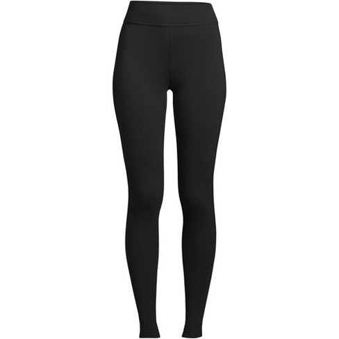 Lands' End Women's Plus Size High Rise Serious Sweats Pocket Leggings - 1x  - Black