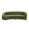 SKRAN 92 Inch Modern Design Curved Shaped Sofa Couch for Living Room,Upholstered Fabric 4-Seat Sofa  for Apartment,Green - 2 of 4