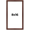 PosterPalooza | Panoramic Classic Modern Brown Frame - UV Acrylic, Foam Board Backing, Hanging Hardware - 2 of 4