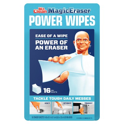 White Foam Rectangle Scouring Pads, 16-Pack