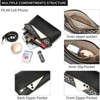 FATMOON Color Block Leopard Print Crossbody Bag  - Small Phone Purse with Modern Style Leather Carving and Wristlet Wallet - 4 of 4