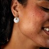 Ross-Simons Mother-Of-Pearl and Onyx Reversible Hoop Drop Earrings in 18kt Gold Over Sterling - 2 of 4