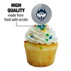 University of Connecticut Huskies Primary Logo Cupcake Picks Toppers Decoration Set of 6 - 3 of 4