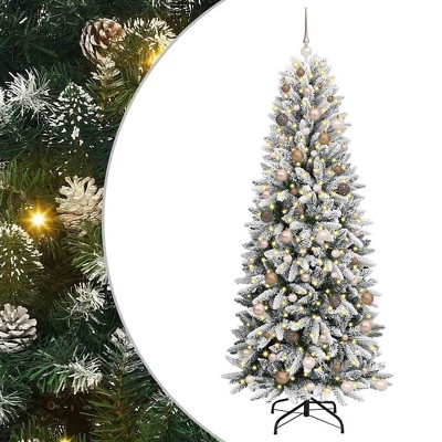 vidaXL Artificial Christmas Tree with 300 LEDs White 78 x 78 x 210 cm