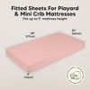 KeaBabies Mini Crib Sheets for Baby Girls, Boys, 2-Pack Soothe Pack and Play Sheets Fitted, Organic Pack N Play Mattress Sheet - 3 of 4