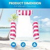 Jasonwell 2-Pack Inflatable Pool Floats - 4-in-1 Hammock with Mesh Bottom, Floating Chair Bed for Adults, Yellow+Pink, Large - 2 of 4