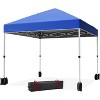 Acekool 10x10 Pop Up Canopy Tent, One-Person Setup Instant Shelter, Adjustable Heights, Wheeled Bag, Sandbags & Stakes, Outdoor Shade, White - 2 of 4