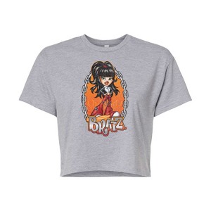 Women's - Bratz - Chains and Flames with Jade Cropped Graphic T-Shirt - 1 of 4